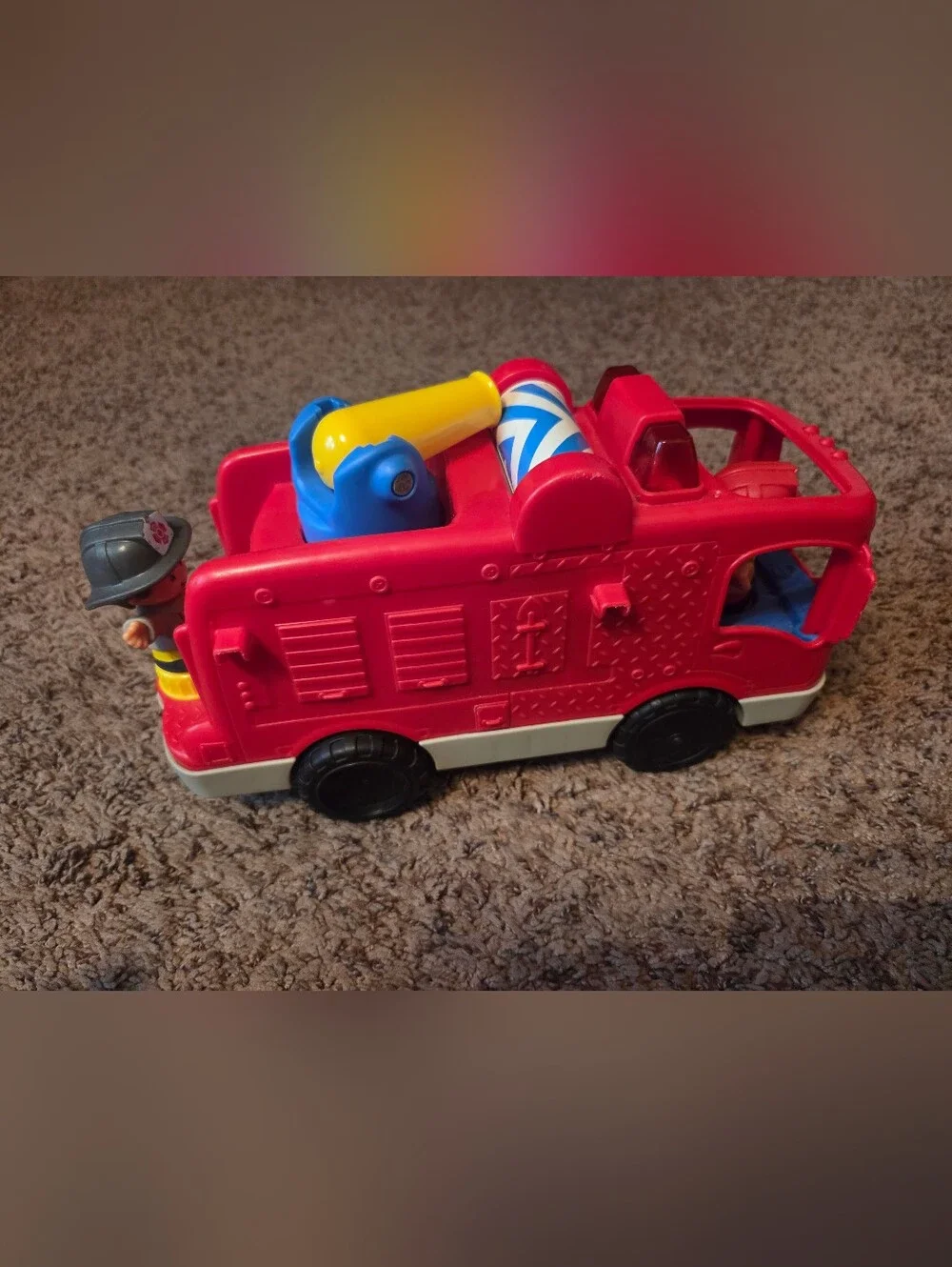 Red Kids Toy 1 Fire Truck with Figure - 2 Little People Tested